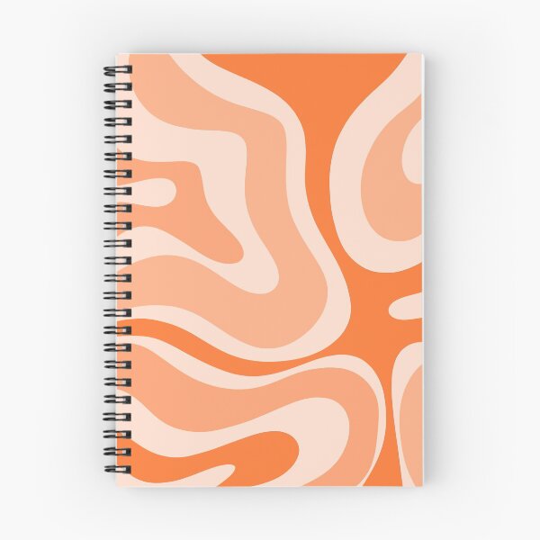 Item preview, Modern Retro Liquid Swirl Abstract in Tangerine Orange designed and sold by kierkegaard.