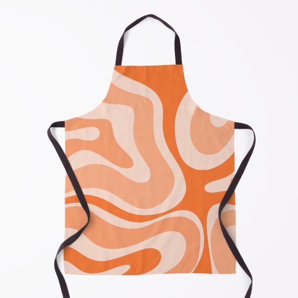 Item preview, Modern Retro Liquid Swirl Abstract in Tangerine Orange designed and sold by kierkegaard.