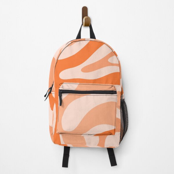 Item preview, Modern Retro Liquid Swirl Abstract in Tangerine Orange designed and sold by kierkegaard.