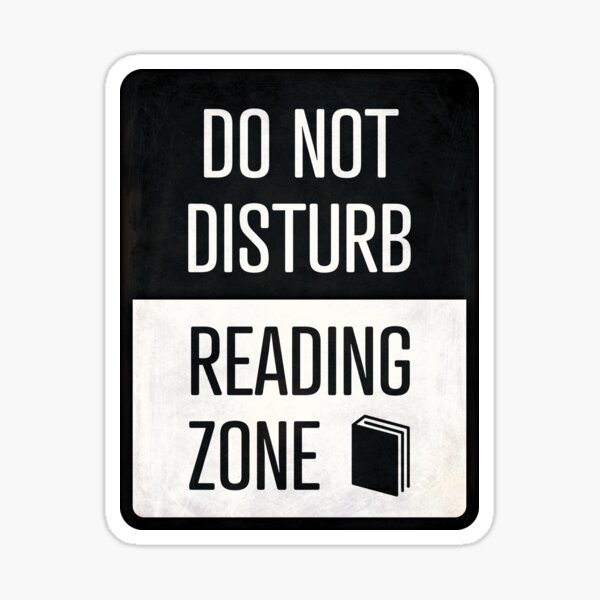 do not disturb reading zone book lover christmas gift sticker by redhillprints redbubble