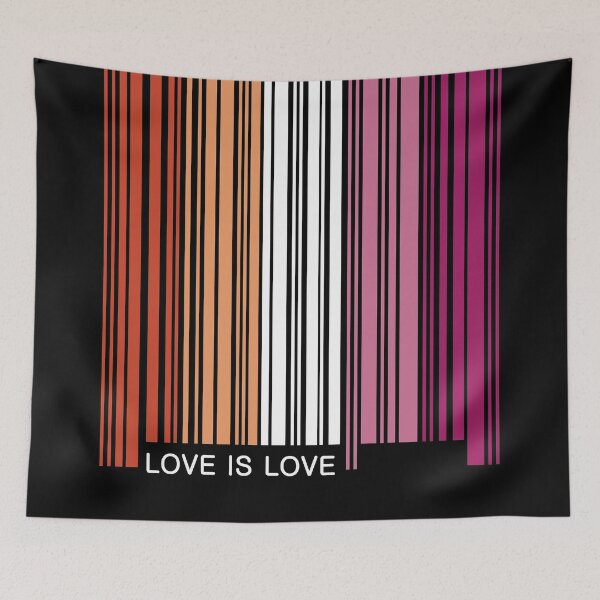 Item preview, Love Is Lesbian Barcode Graphic designed and sold by iscaStudioArt.