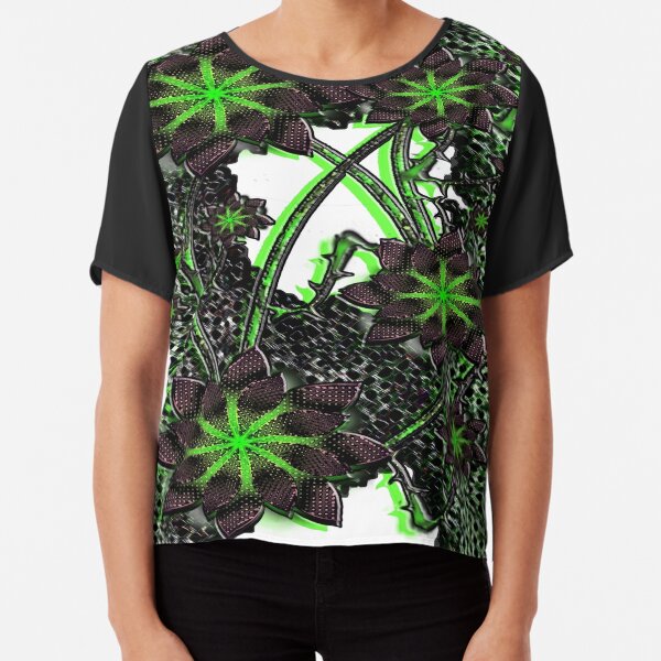 The Radioactive Floral Trellis #GiftOriginal Chiffon Top
