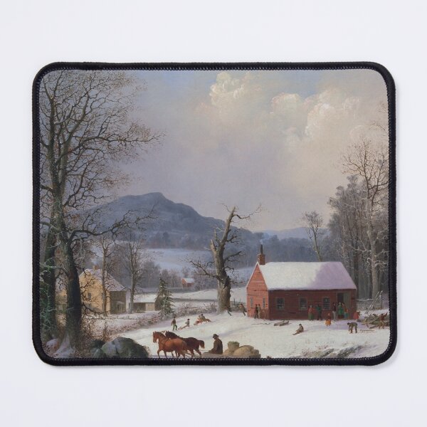 Item preview, Red School House - George Henry Durrie - 1858 designed and sold by warishellstore.