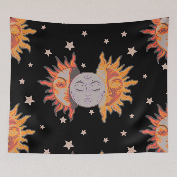 Item preview, Star child of the moon and sun (black bg, matte 2 version) designed and sold by VantaTheArtist.