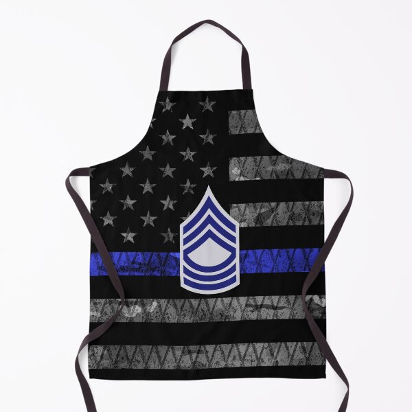 Item preview, Master Sergeant Thin Blue Line Distressed Flag designed and sold by Jared Davies.