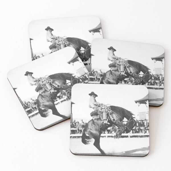 Item preview, Cowboy On Bucking Bronco At Rodeo - Circa 1910 designed and sold by warishellstore.