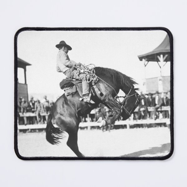 Item preview, Cowboy On Bucking Bronco At Rodeo - Circa 1910 designed and sold by warishellstore.