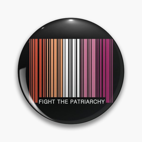 Item preview, Fight Patriarchy Lesbian Barcode Graphic designed and sold by iscaStudioArt.