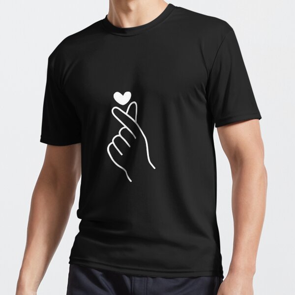 Kpop Finger Heart Shirt, Finger Hearts Tshirt, Kpop Finger Heart Tee, Korean Finger Shirt, Birthday Gift Tee, Heart Shirt, Korean Love Shirt Active T-Shirt
