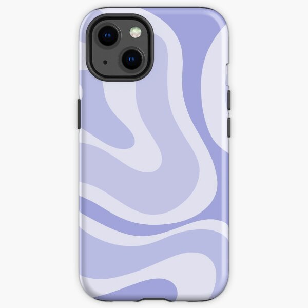 Modern Retro Liquid Swirl Abstract in Light Lavender Purple iPhone Tough Case