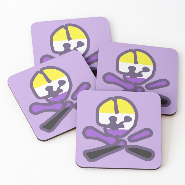 Item preview, Non-Binary Pride Anarchist Skull designed and sold by CitricDreams.
