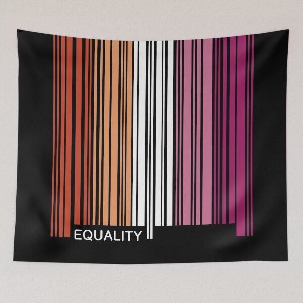 Item preview, Equality Lesbian Barcode Graphic designed and sold by iscaStudioArt.