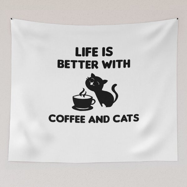 Item preview, Life Is Better With Coffee And Cats designed and sold by imaneless.