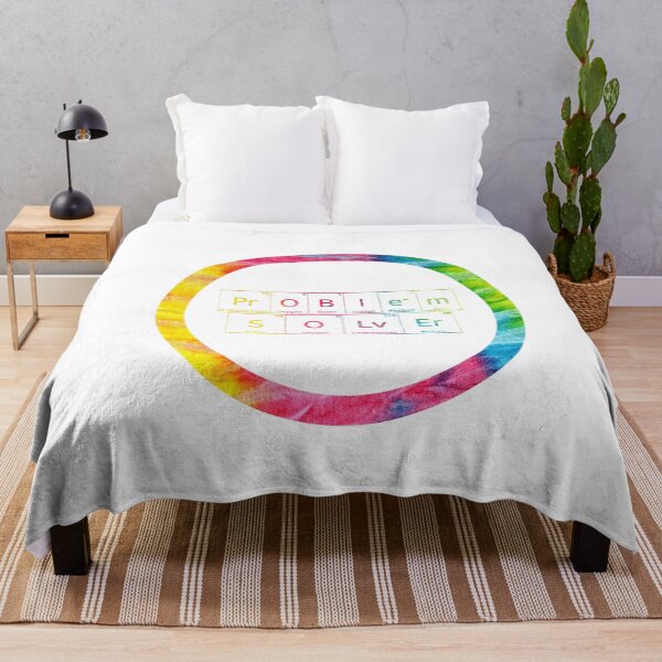 Item preview, Problem Solver written in Chemistry Periodic Table Elements in tie dye font on white background  designed and sold by UncleStuScience.