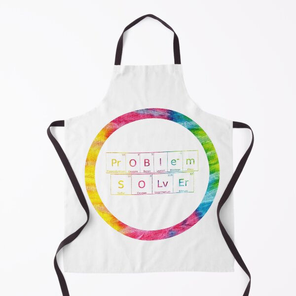 Item preview, Problem Solver written in Chemistry Periodic Table Elements in tie dye font on white background  designed and sold by UncleStuScience.