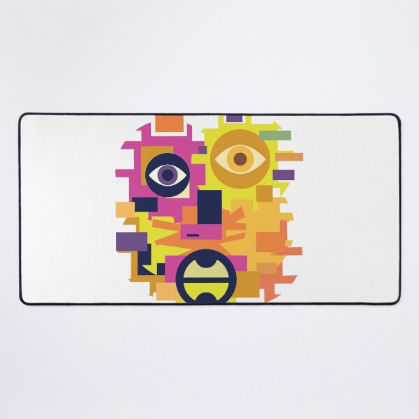 Face Cubism 8 Desk Mat