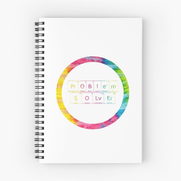 Item preview, Problem Solver written in Chemistry Periodic Table Elements in tie dye font on white background  designed and sold by UncleStuScience.