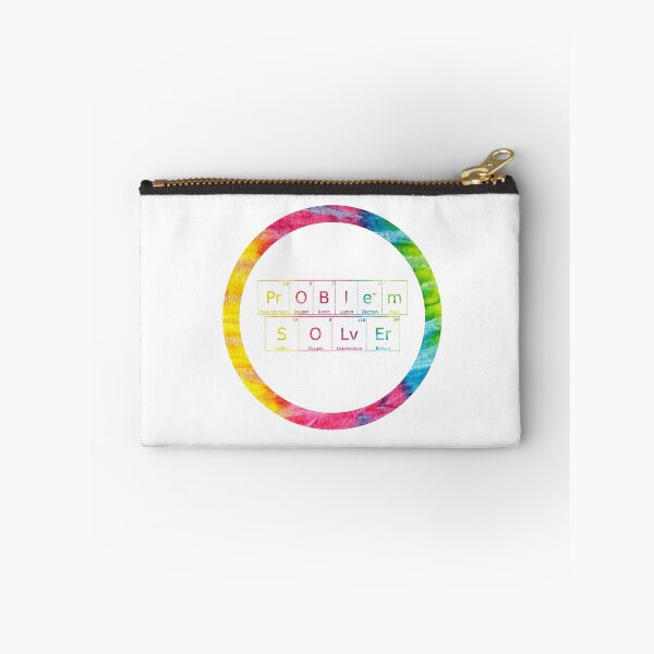 Item preview, Problem Solver written in Chemistry Periodic Table Elements in tie dye font on white background  designed and sold by UncleStuScience.
