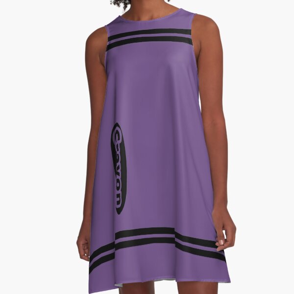 Purple Crayon Costume A-Line Dress