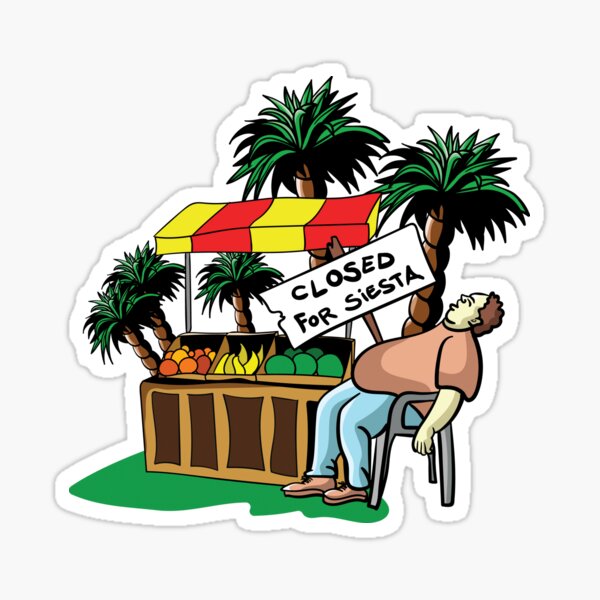 Closed for siesta Sticker