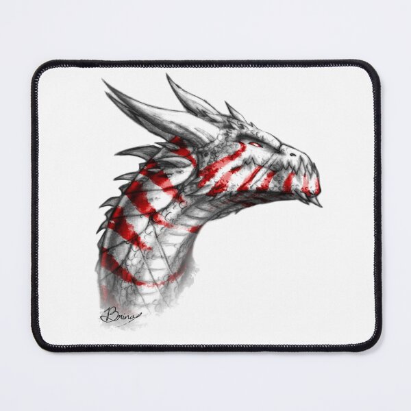 Noble Tiger Dragon in Red Mouse Pad