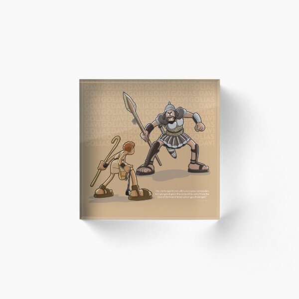 David and Goliath Acrylic Block
