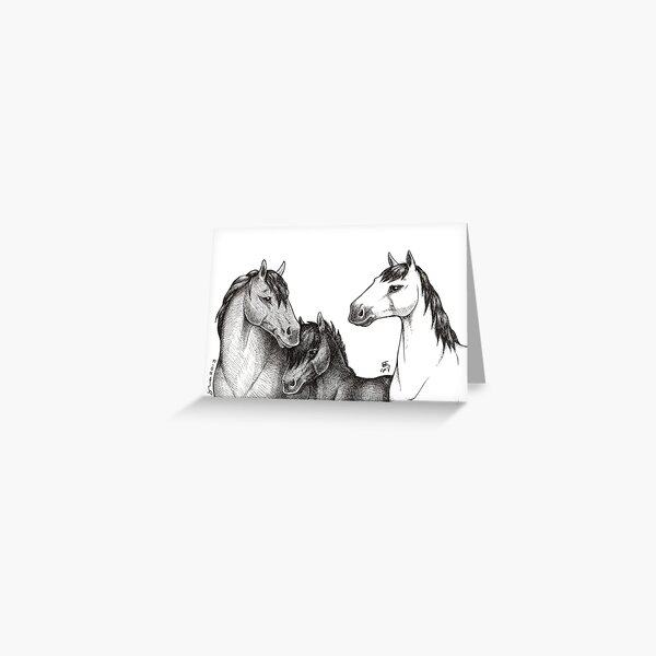 Equine Trio Greeting Card