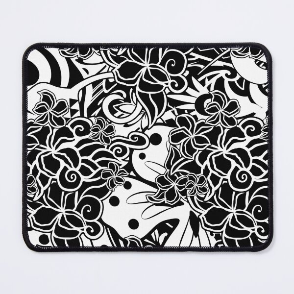 Item preview, Hawaiian Tiare Collage Black And White Abstract Pattern designed and sold by sunnthreads.