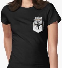 Pocket Owl Women's Fitted T-Shirt