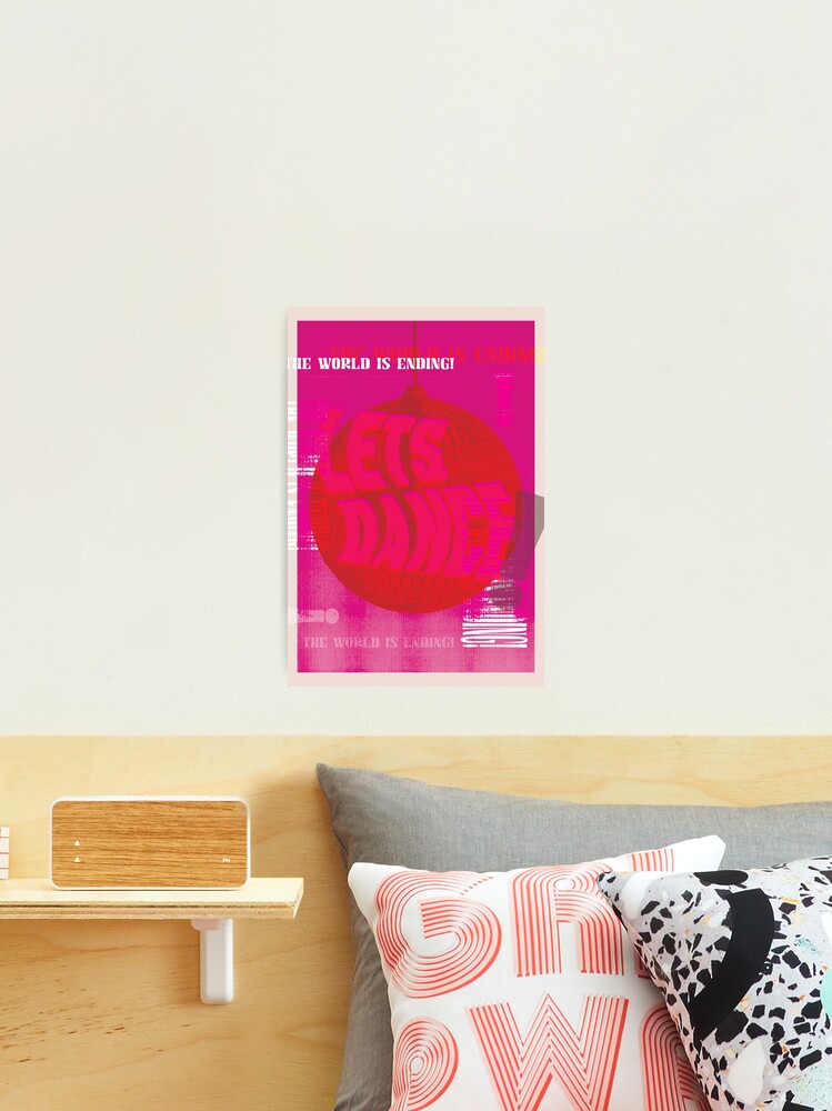Thumbnail 2 of 3, Photographic Print, Lets Dance Pink Disco Poster designed and sold by bridgeosulli.