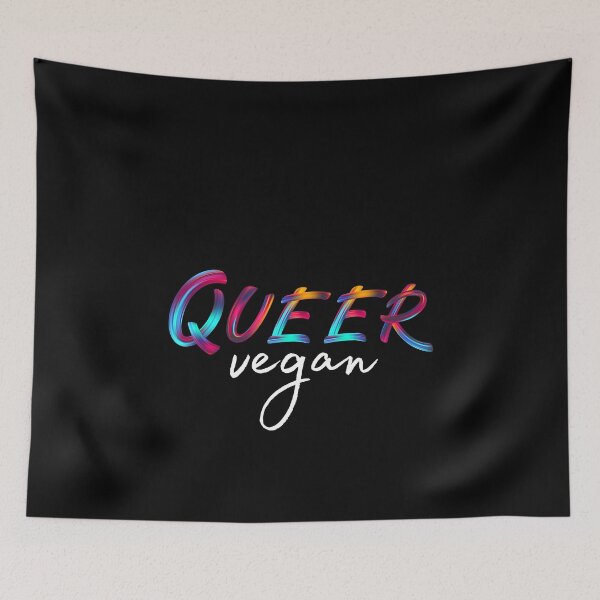 Item preview, Queer Vegan Neon T-shirt designed and sold by nanogarbanzo.