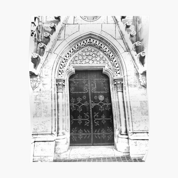 Saint Matthias Church Door, Budapest, Hungary Poster
