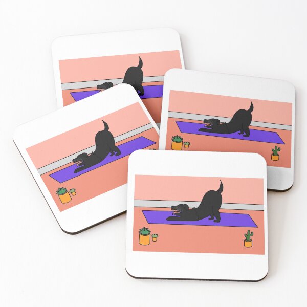Item preview, Scruffy Black Dog Doing Yoga designed and sold by BomaJoe.