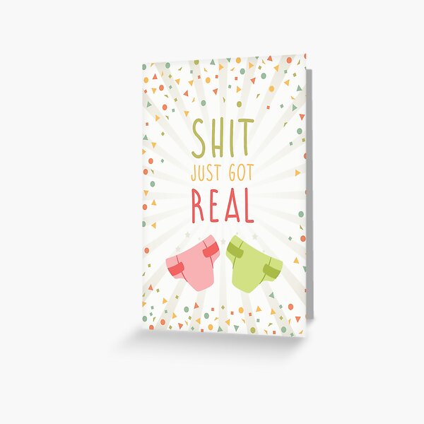 Item preview, Shit just got real designed and sold by OffensiveFun.