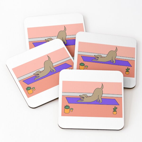 Item preview, Tan Dog Doing Yoga designed and sold by BomaJoe.