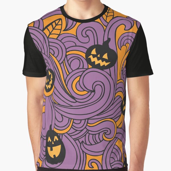 Item preview, Abstract Spooky and Funny Orange Pumpkins Halloween Pattern designed and sold by silviaol.