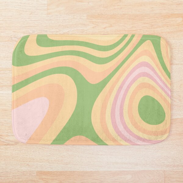 Item preview, Ranuras líquidas abstractas en verde, rosa y melocotón designed and sold by patternsoup.