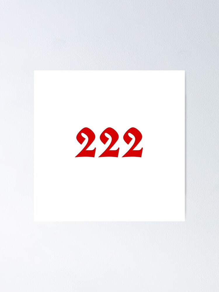 222 angel number red