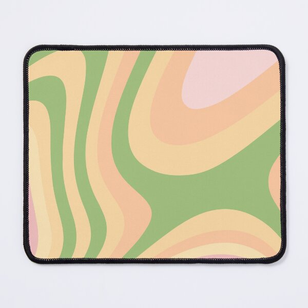 Item preview, Green, Pink and Peach Abstract Liquid Grooves designed and sold by patternsoup.