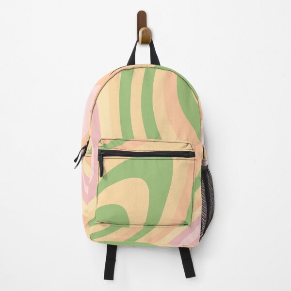 Item preview, Green, Pink and Peach Abstract Liquid Grooves designed and sold by patternsoup.