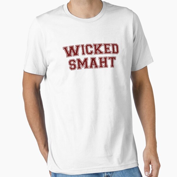 Vista previa del artículo con la obra «Colegio Wicked Smart (Smaht) de Boston», diseñado y vendido por TheShirtYurt.