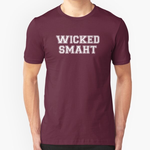 Wicked Smart (Smaht) College Boston Slim Fit T-Shirt