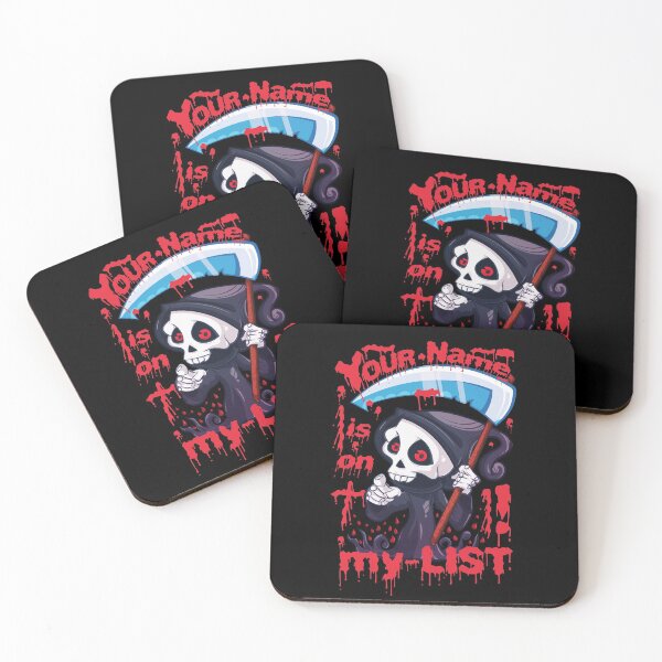 Item preview, Your name is on my list, Grim Reaper and bloody Halloween designed and sold by yashik.