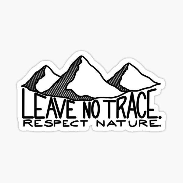Vista previa del artículo con la obra «No dejar rastro. Respeta la naturaleza. *», diseñado y vendido por lol-doorknob.