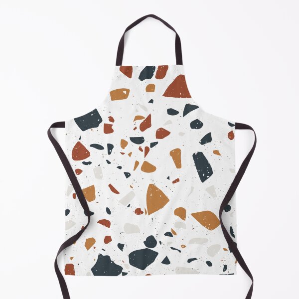 Item preview, Terrazzo Stone Pattern (Navy + Terracotta + Mustard) designed and sold by NeptuneDesigns.