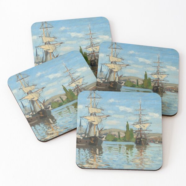 Item preview, Claude Monet - Ships Riding on the Seine at Rouen designed and sold by Vivanne-art.