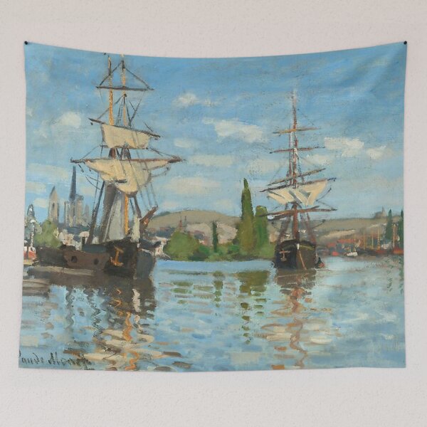 Item preview, Claude Monet - Ships Riding on the Seine at Rouen designed and sold by Vivanne-art.