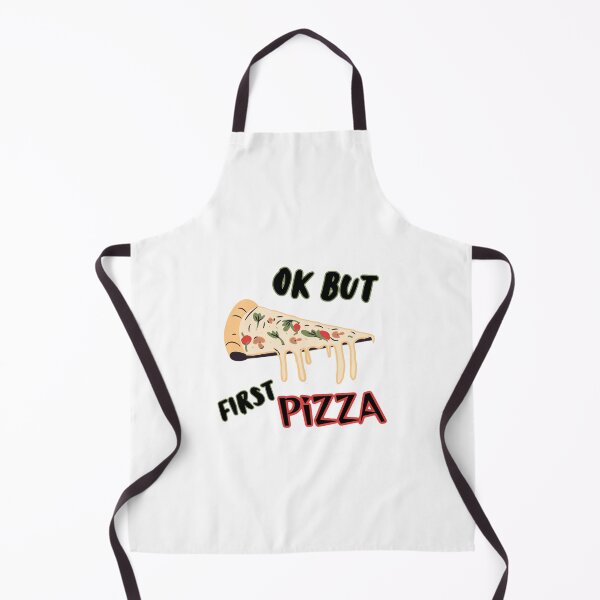 Aperçu de l'œuvre Ok but first pizza - pizza fan t-shirt  créée et vendue par NathBros.