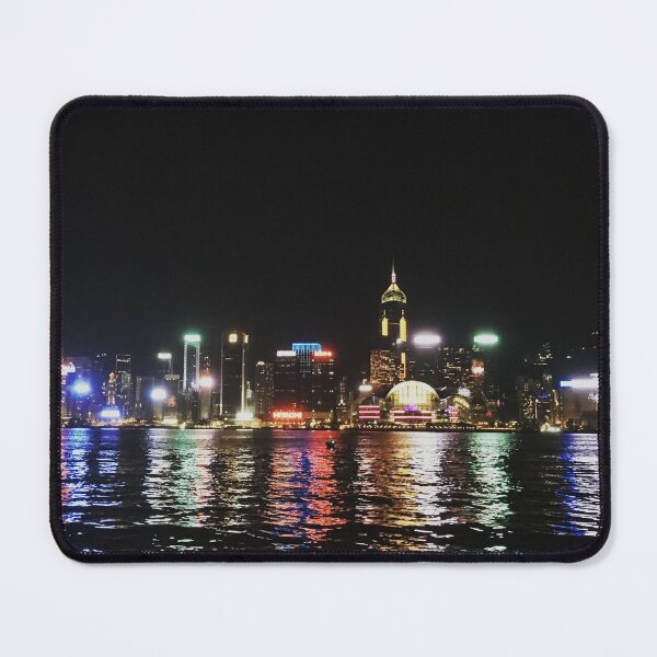 Item preview, Hong Kong night skyline cityscape designed and sold by lalashellsArt.