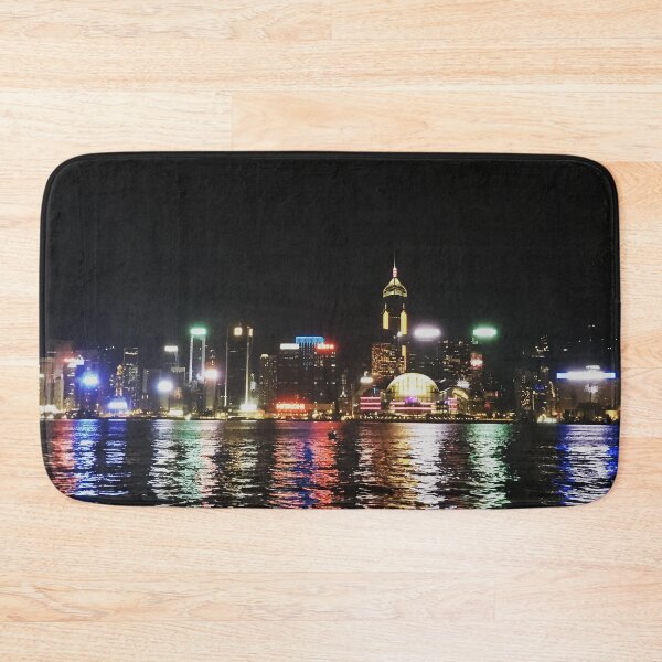 Item preview, Hong Kong night skyline cityscape designed and sold by lalashellsArt.